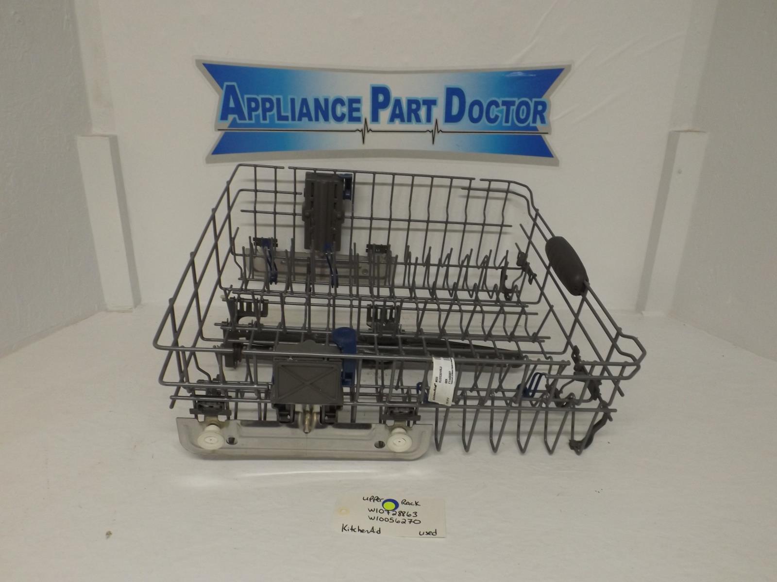 KitchenAid Dishwasher W10728863 W10056270 Upper Rack Used KitchenAid Dishwasher W10728863 W10056270 Upper Rack Used